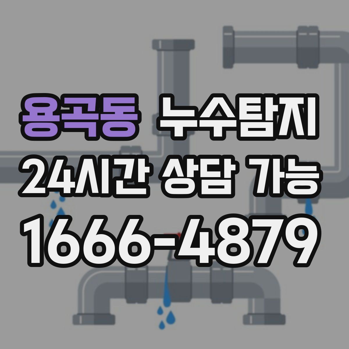 용곡동 누수탐지 해결을 위한 비용 가격 요금 문의 안내