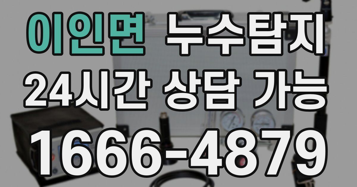 이인면 누수