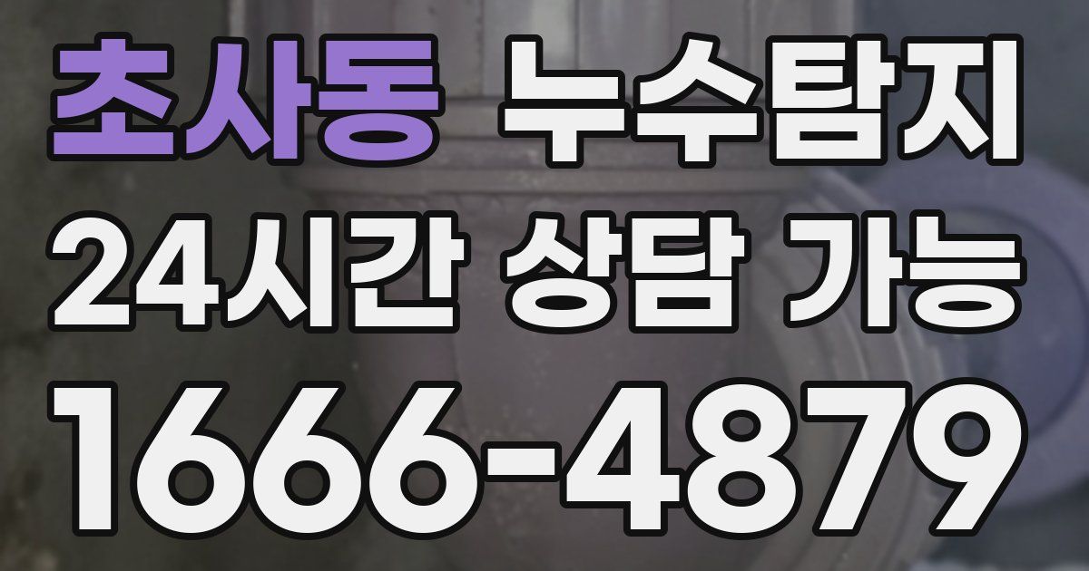 초사동 누수