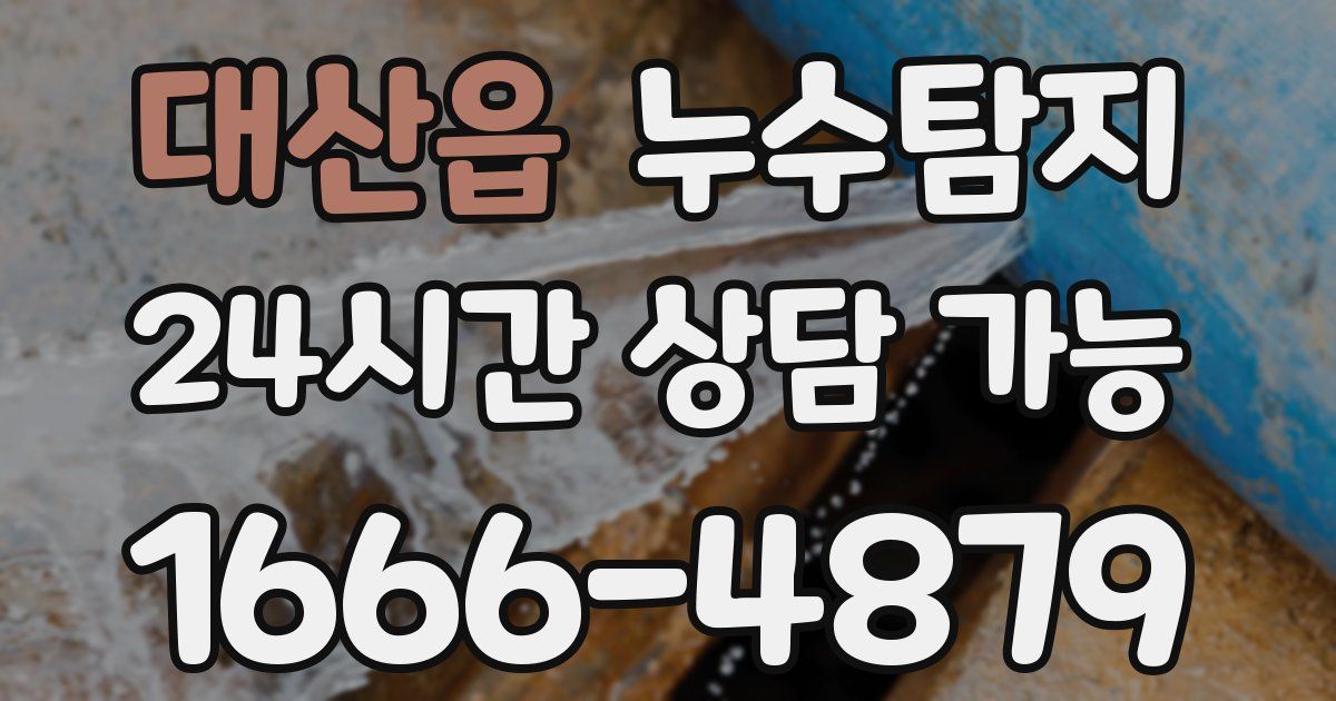 대산읍 누수