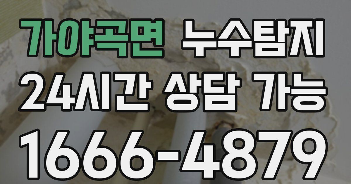 가야곡면 누수