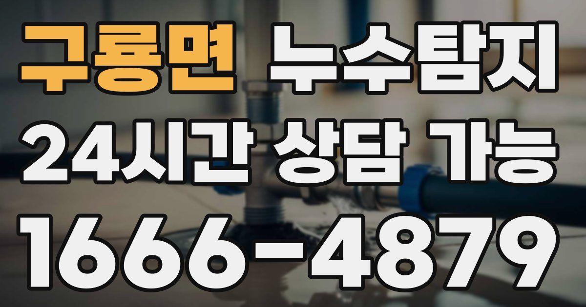 구룡면 누수