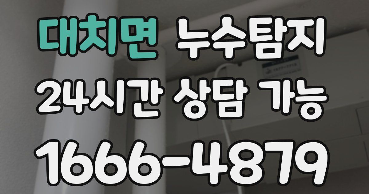 대치면 누수