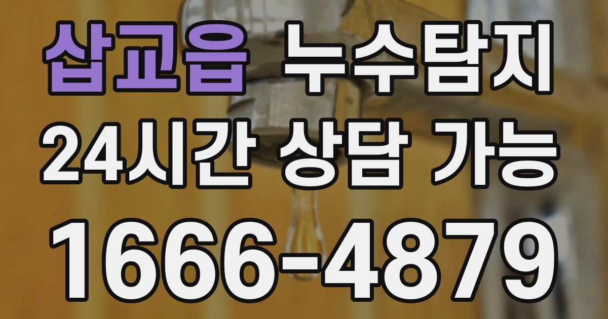 삽교읍 누수