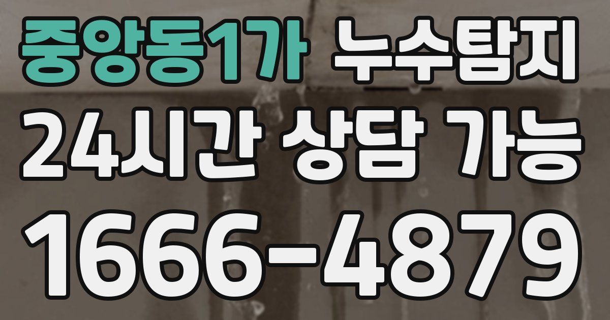 중앙동1가 누수
