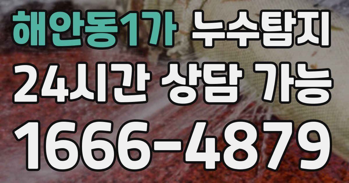 해안동1가 누수
