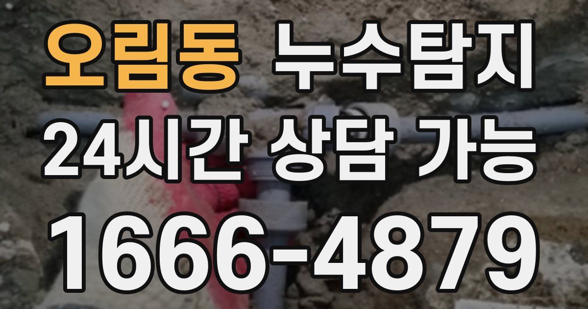 오림동 누수
