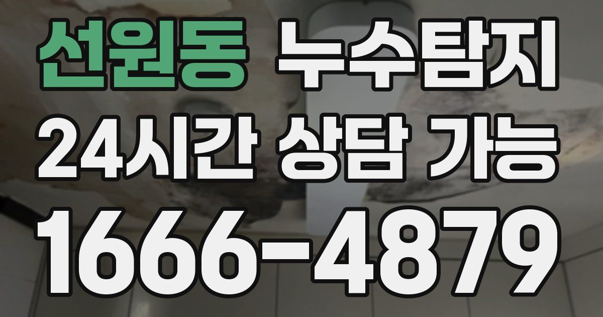선원동 누수