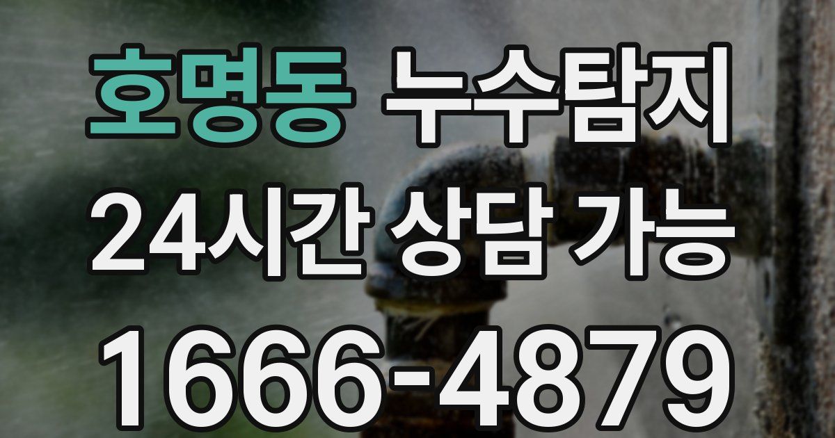 호명동 누수