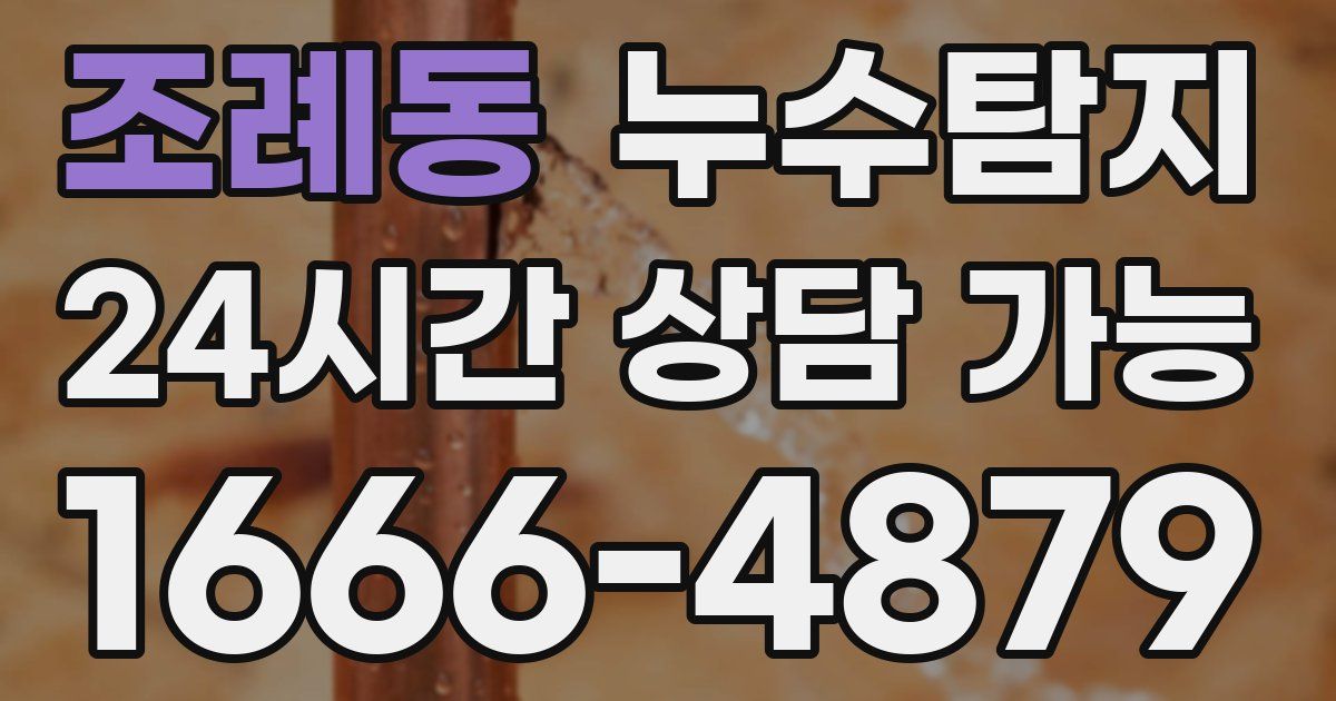 조례동 누수