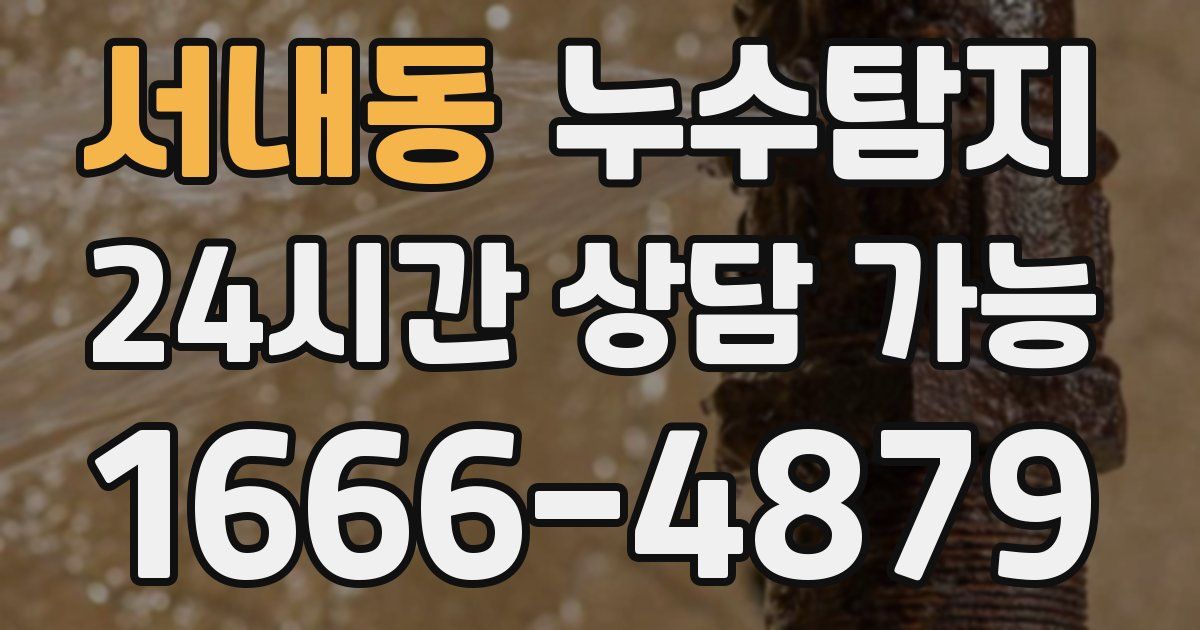 서내동 누수