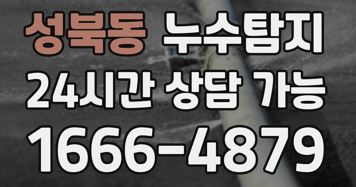 성북동 누수