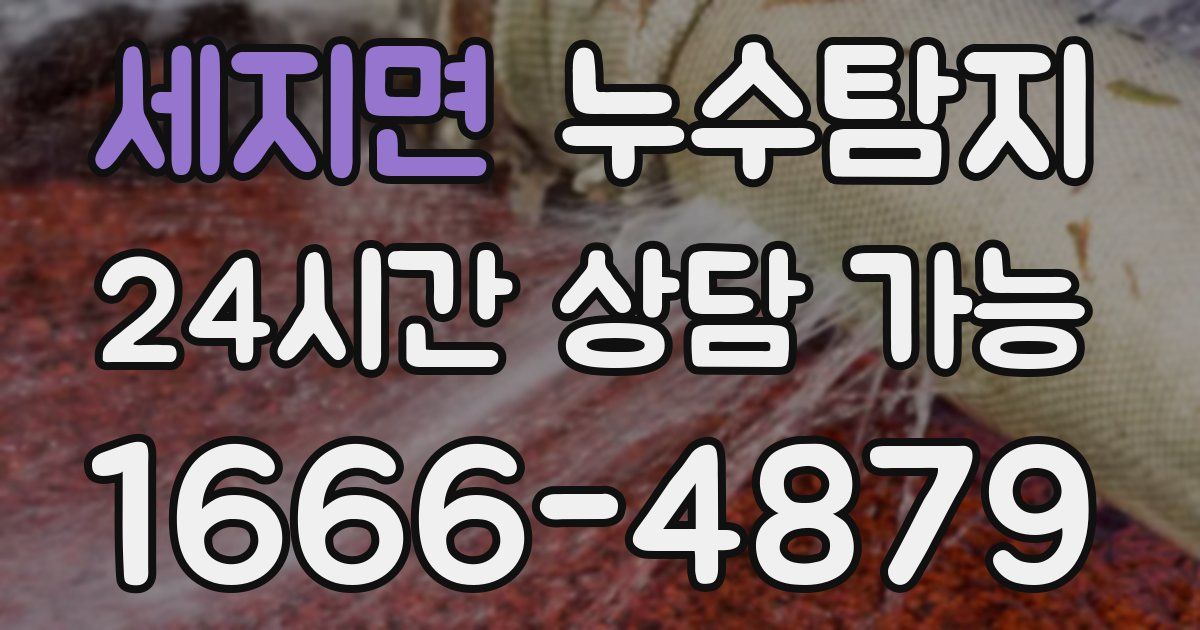 세지면 누수