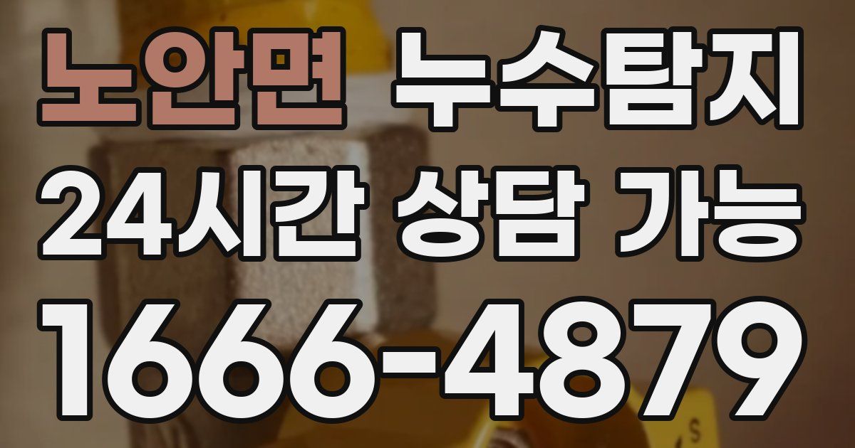 노안면 누수
