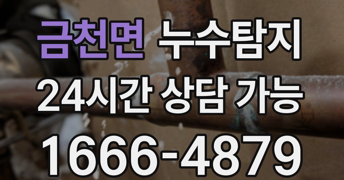 금천면 누수