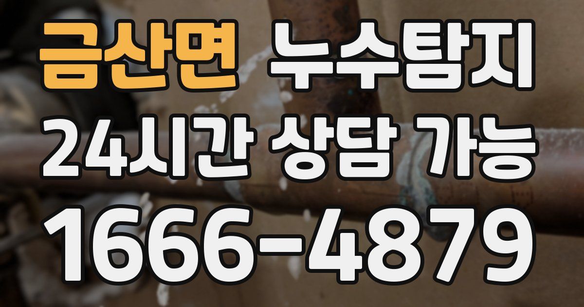 금산면 누수