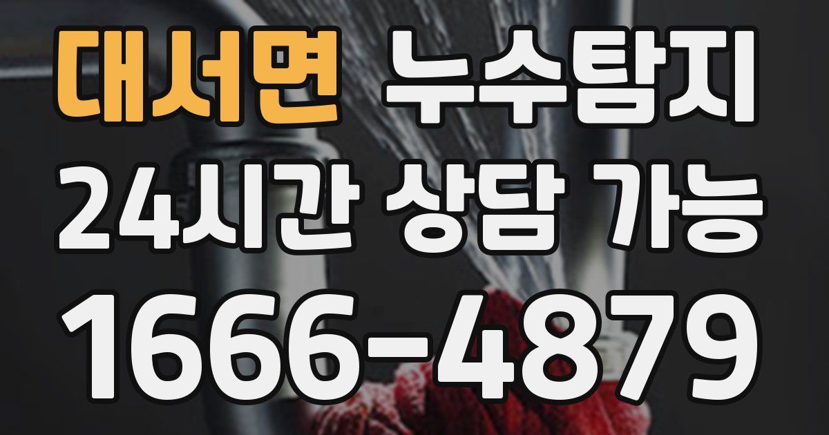 대서면 누수