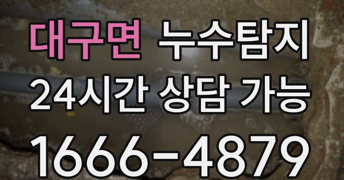 대구면 누수