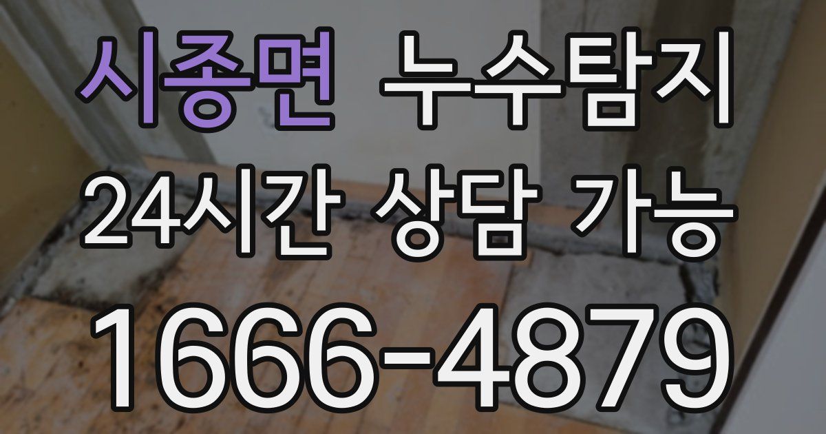 시종면 누수