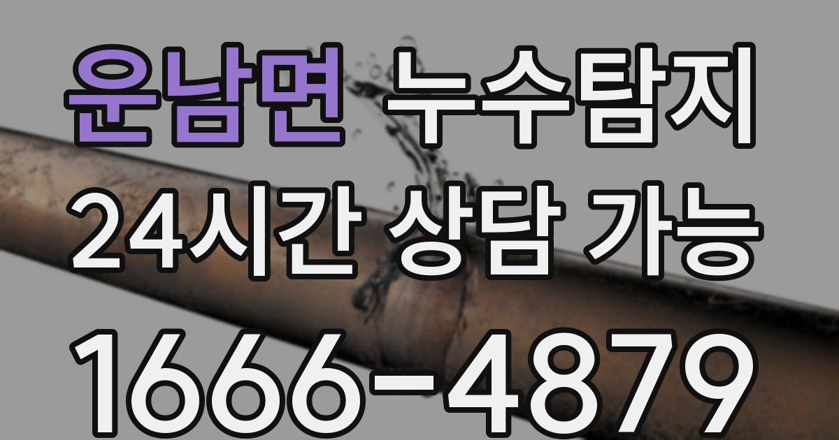 운남면 누수