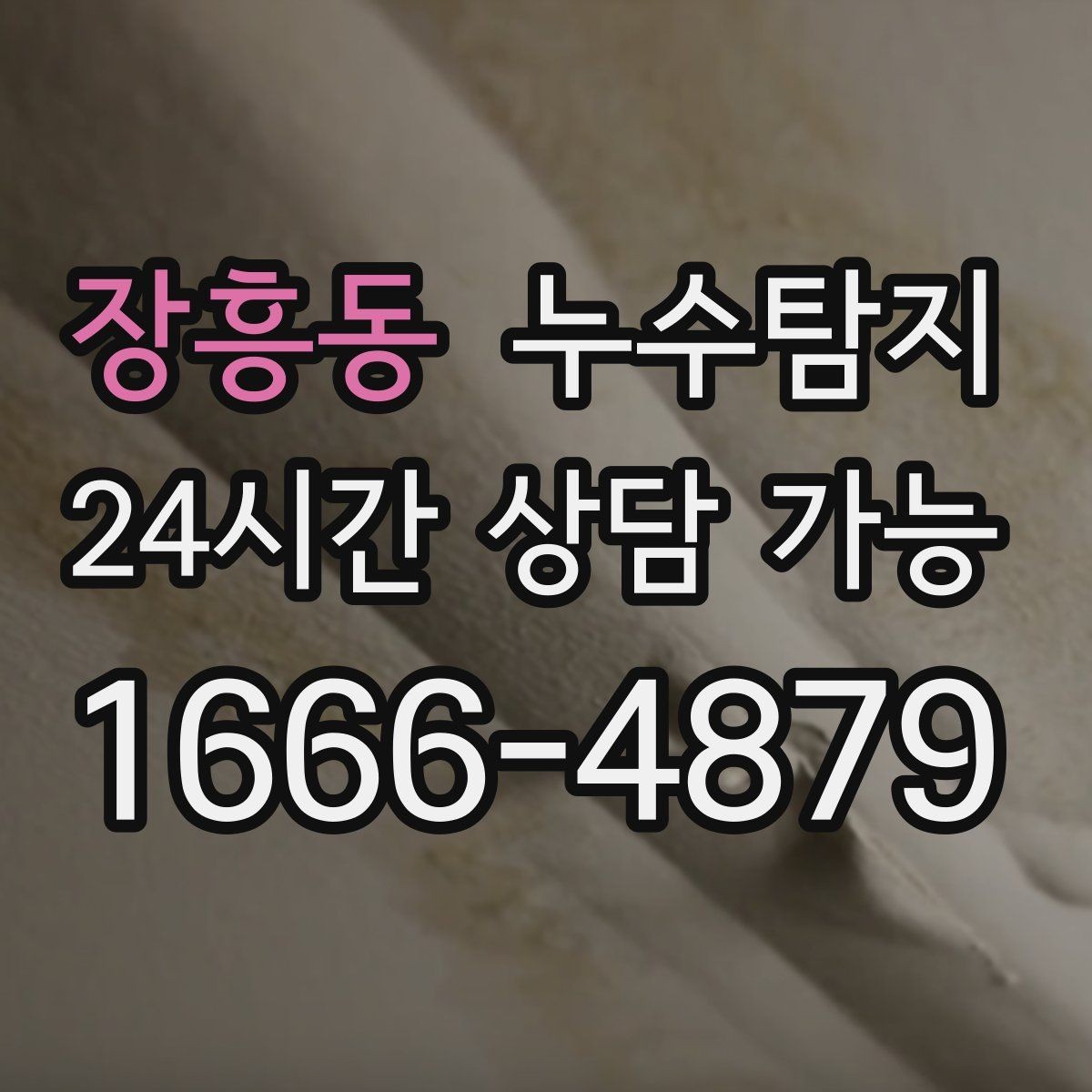 장흥동 누수탐지 비용 가격 요금 안내와 상담을 원하신다면