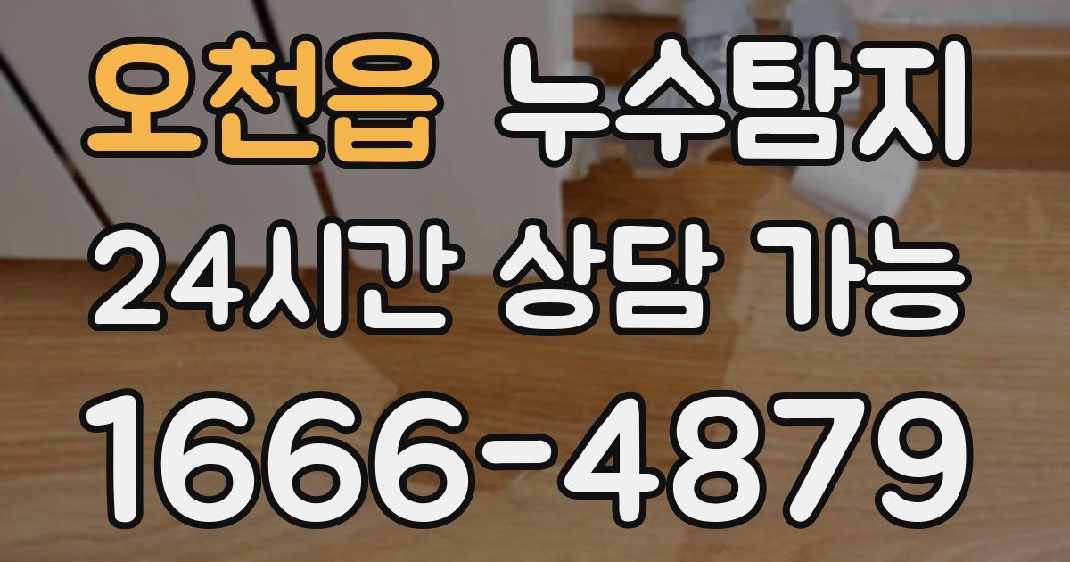 오천읍 누수