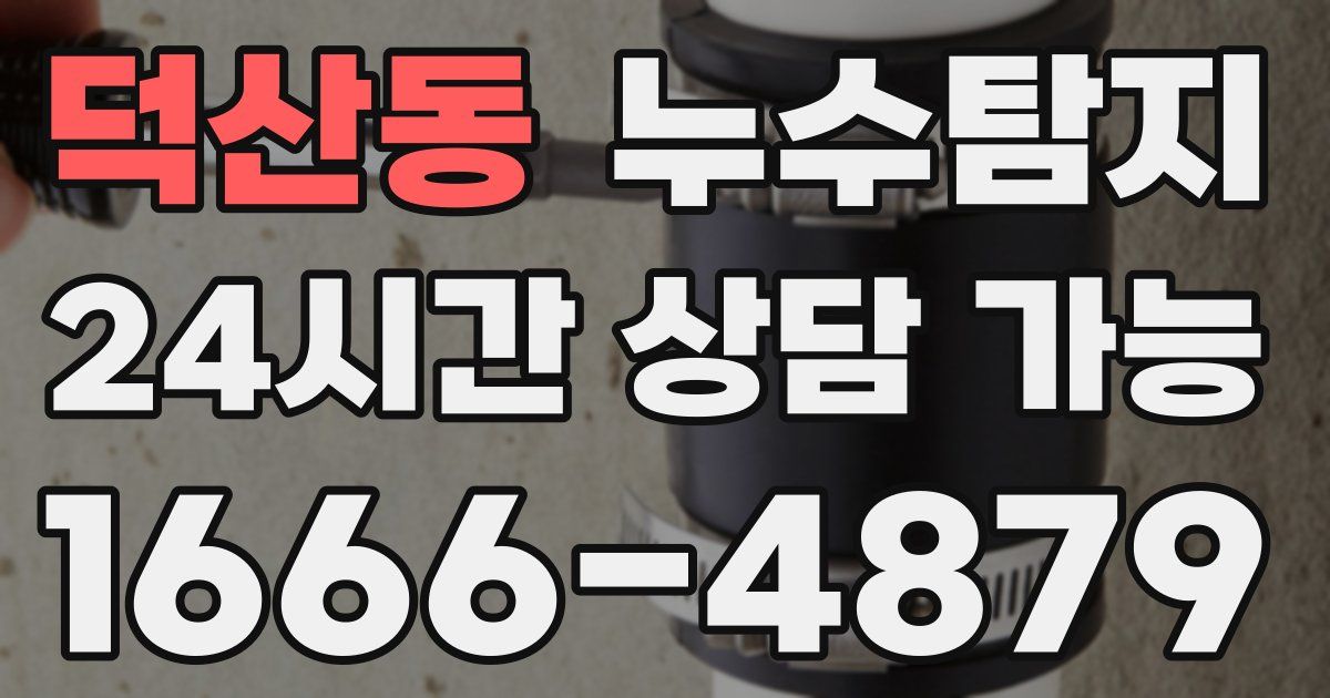 덕산동 누수