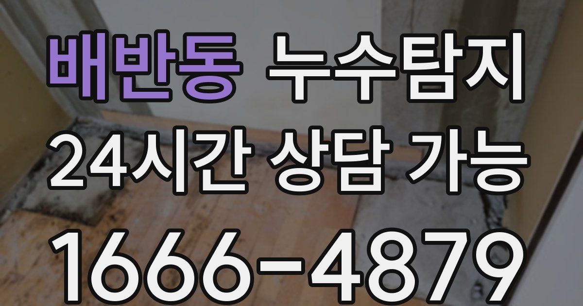 배반동 누수