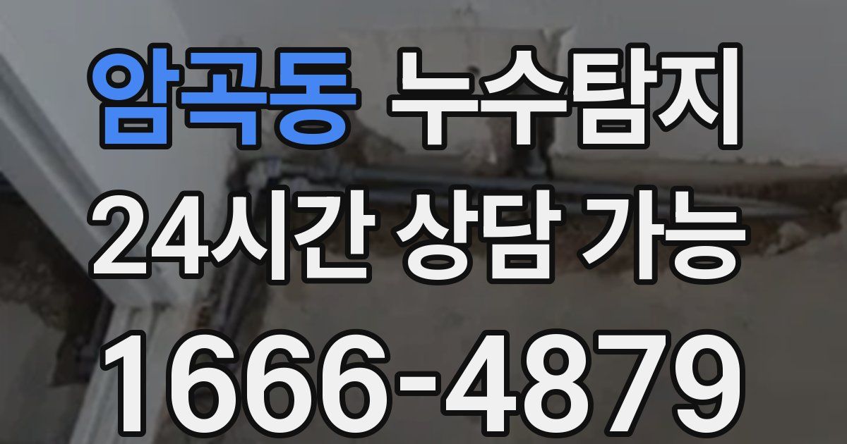 암곡동 누수