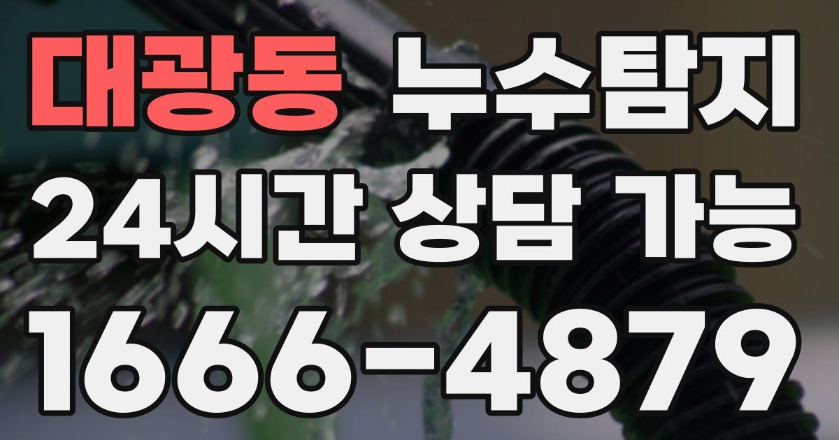 대광동 누수
