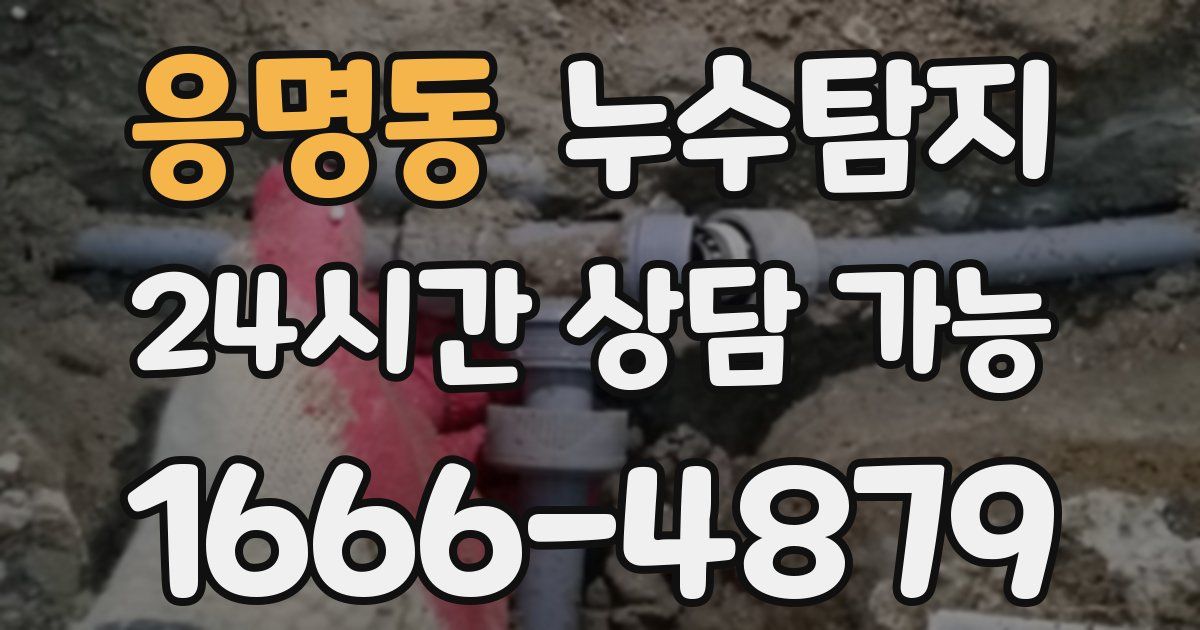 응명동 누수