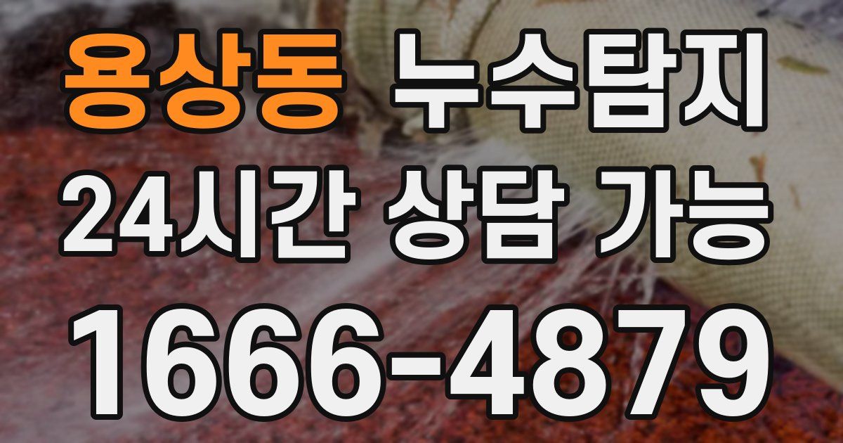 용상동 누수