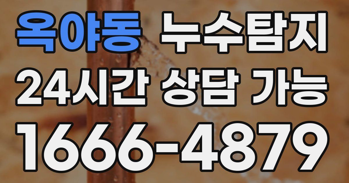 옥야동 누수