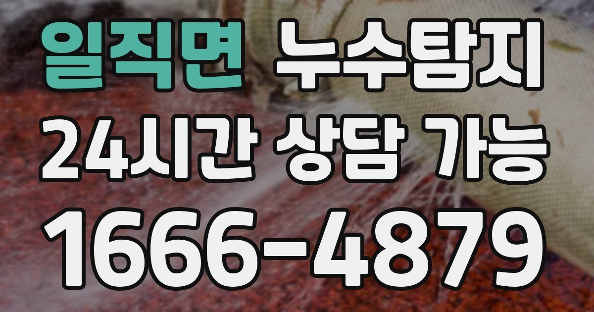 일직면 누수
