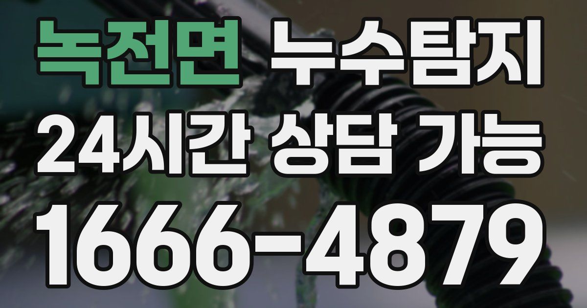 녹전면 누수