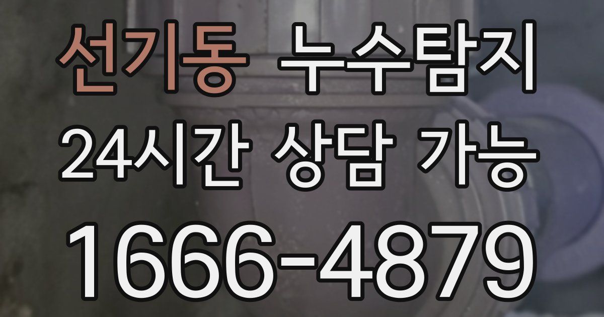 선기동 누수