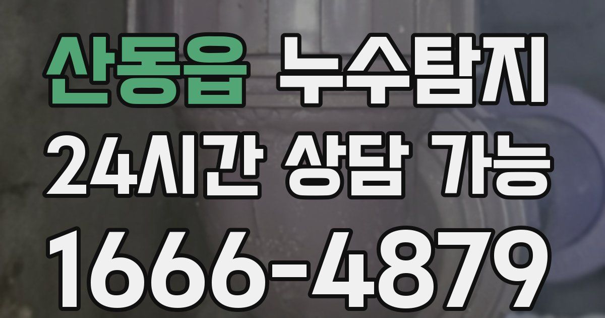 산동읍 누수