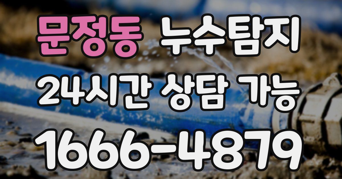 문정동 누수