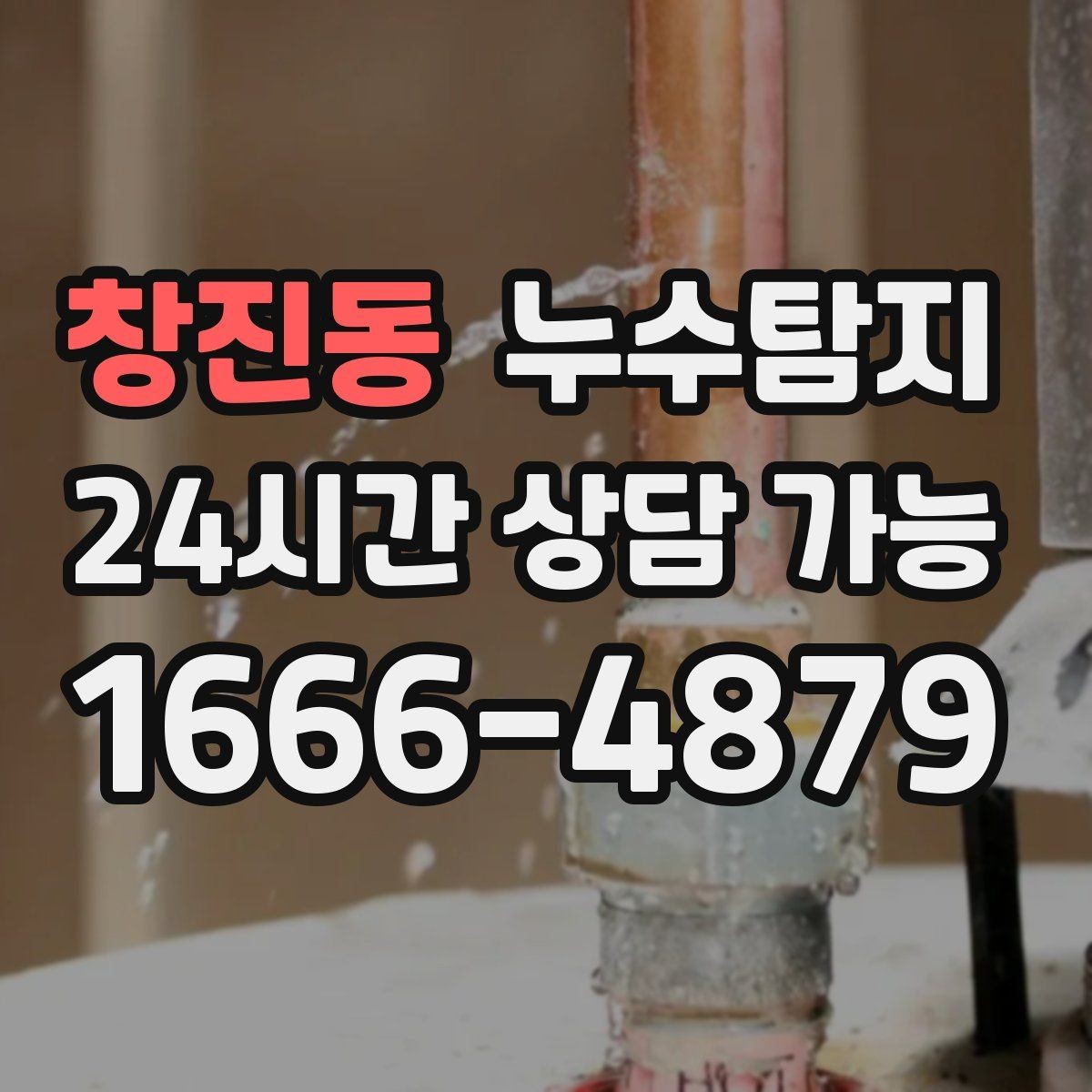 창진동 누수탐지 빠른 방문 당일 진단 가능