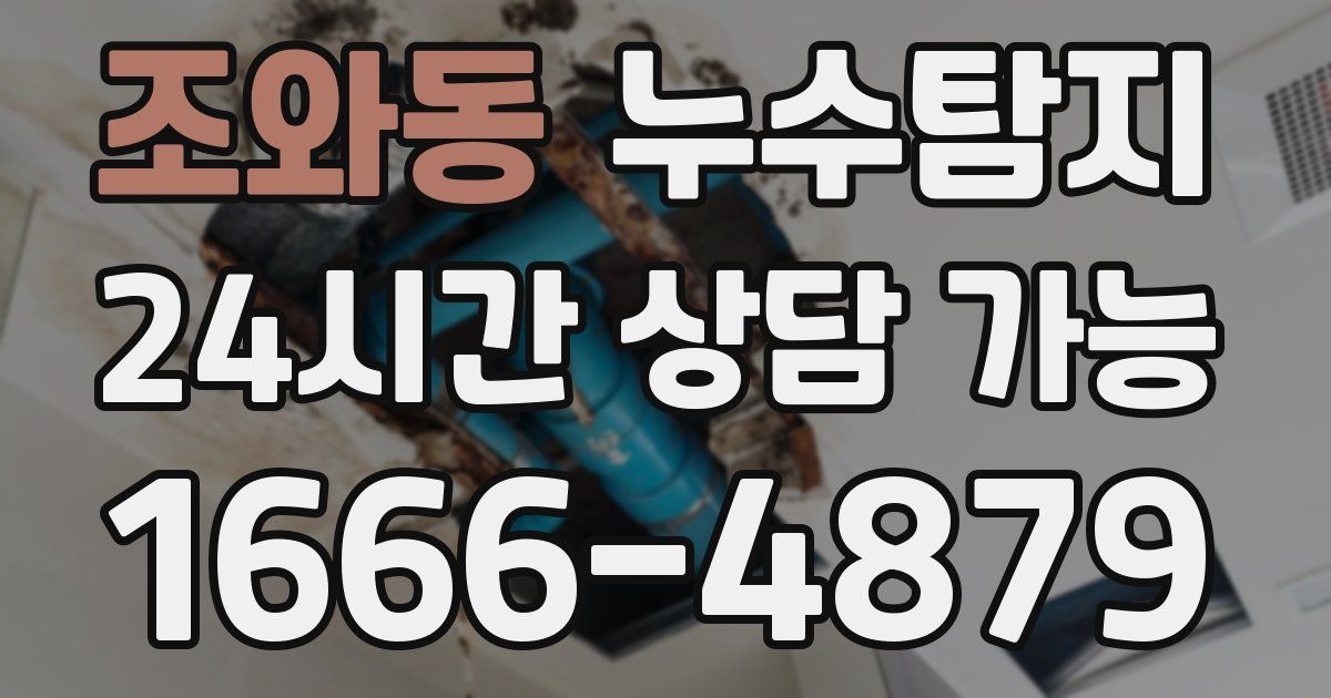 조와동 누수