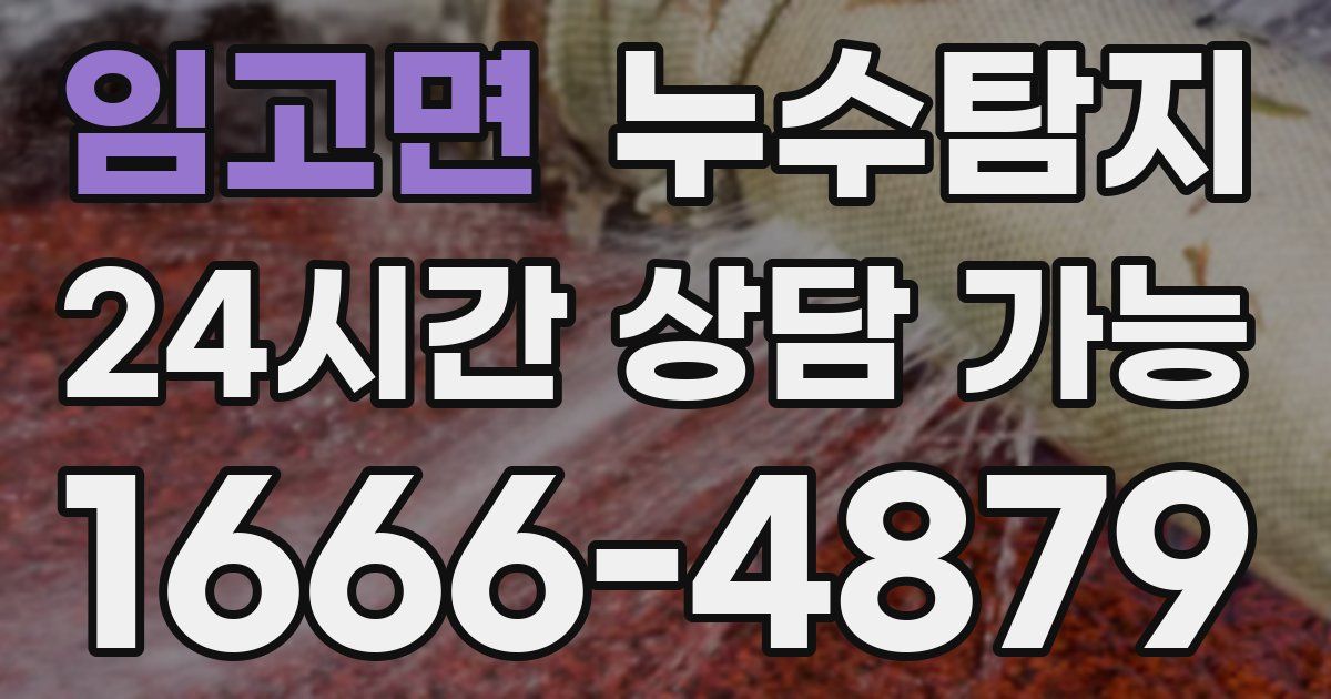 임고면 누수