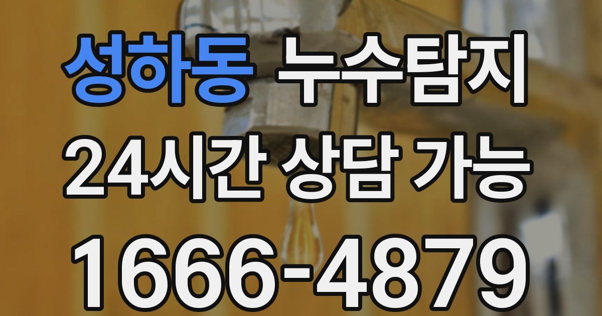 성하동 누수