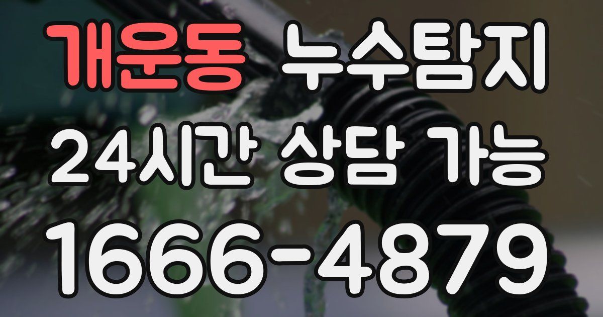 개운동 누수
