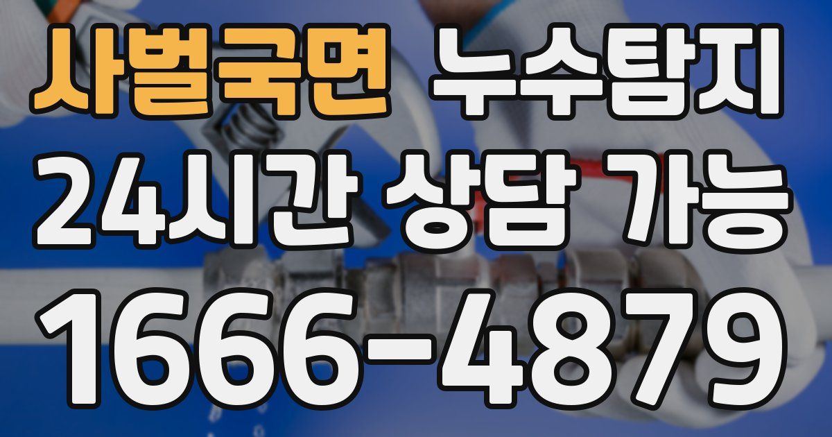 사벌국면 누수