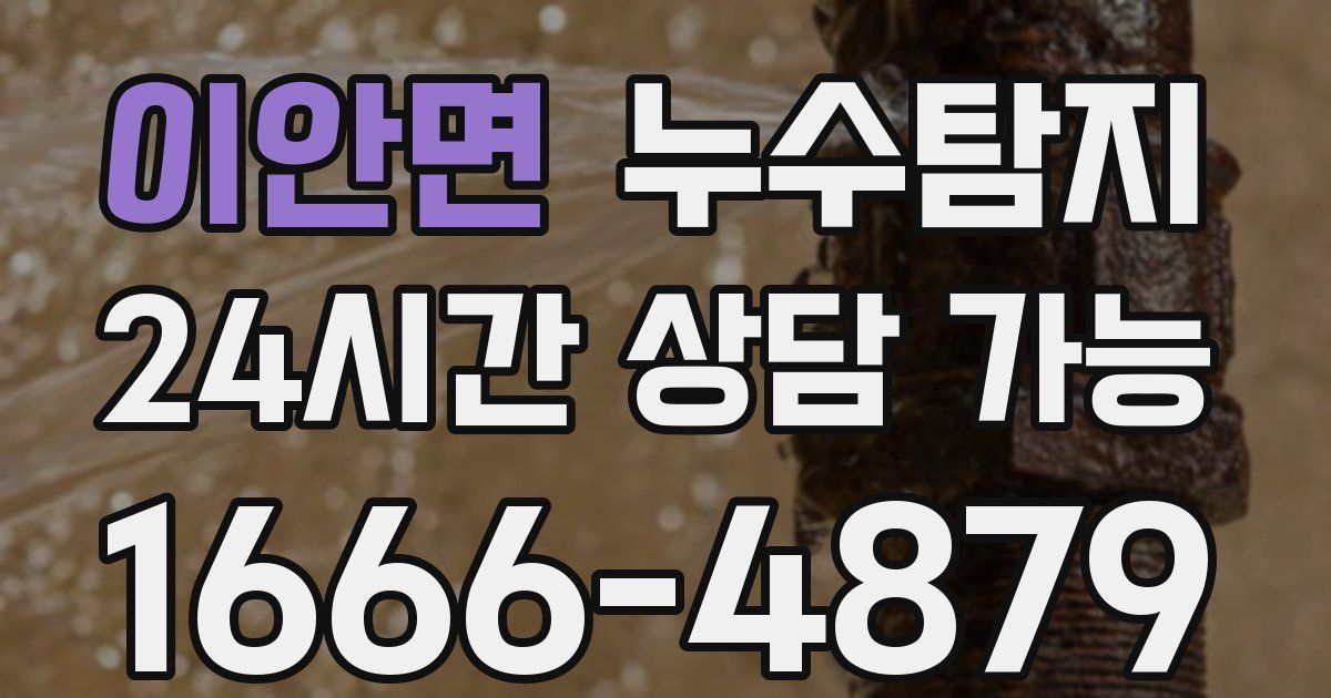 이안면 누수