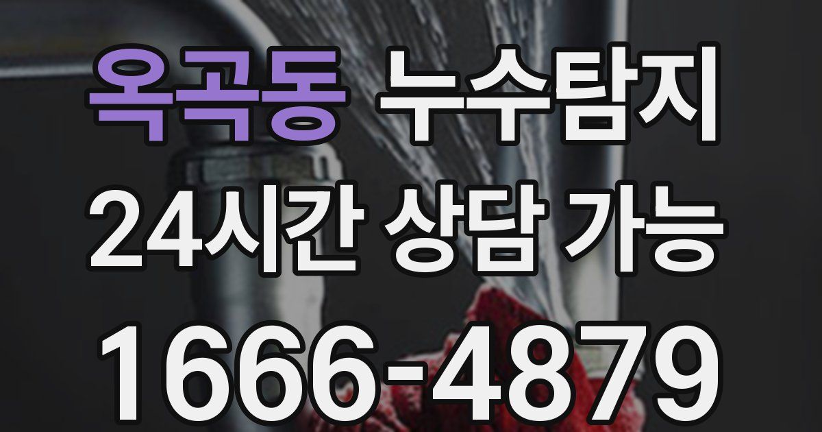 옥곡동 누수