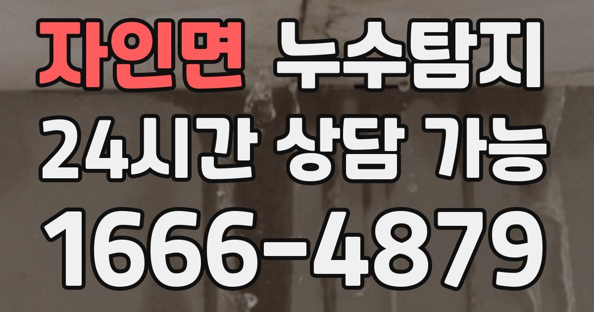 자인면 누수