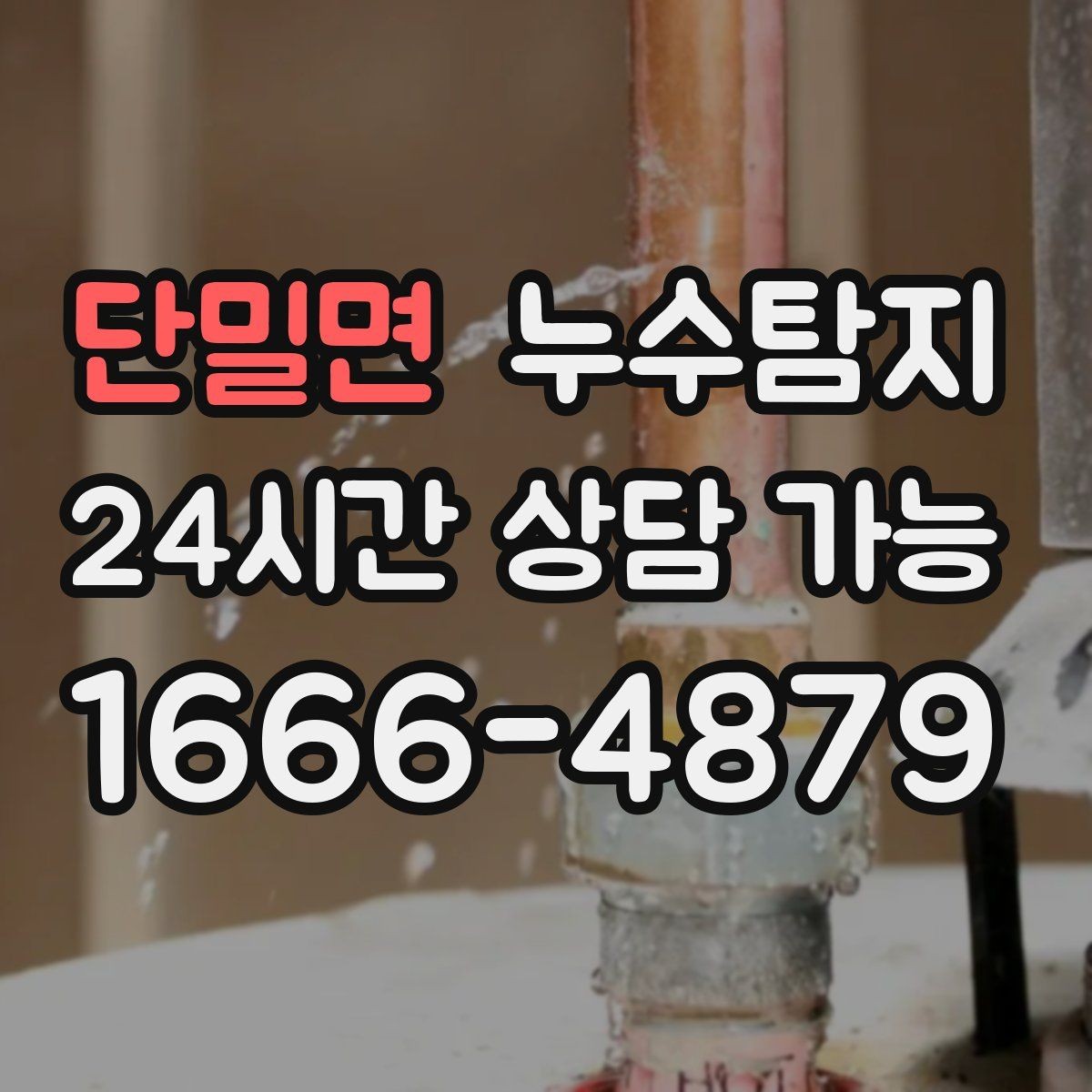 단밀면 누수탐지 주말 방문으로 신속하게 해결한 후기