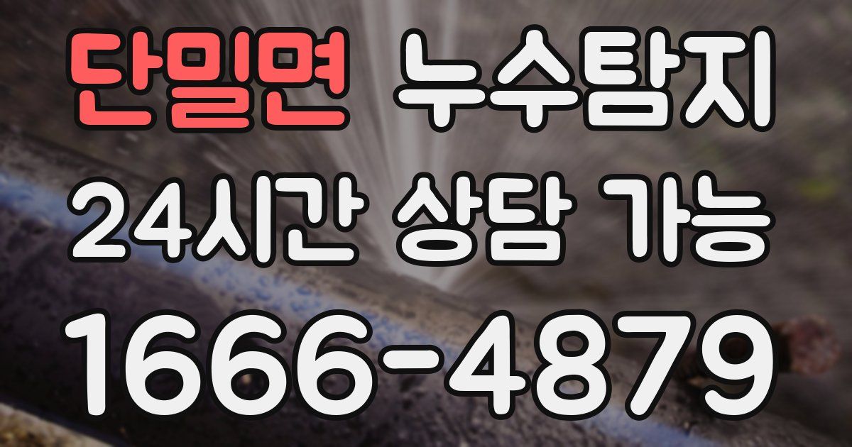 단밀면 누수