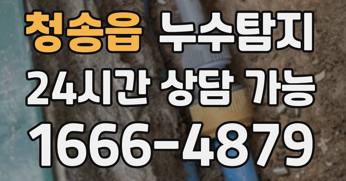 청송읍 누수